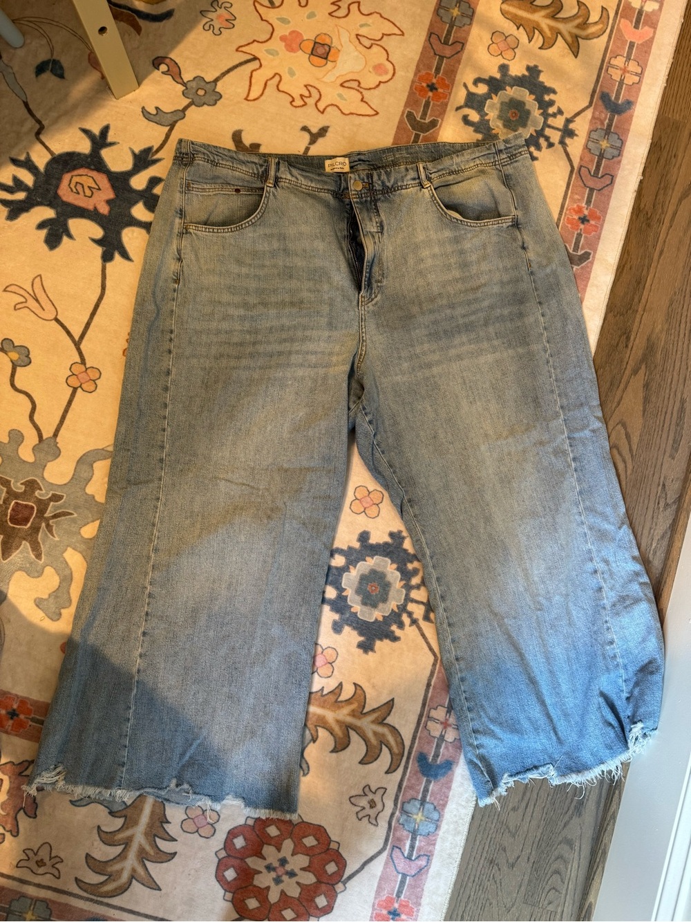 Anthropologie Light Blue Wide-Leg Denim Jeans
